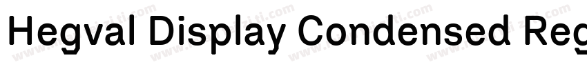 Hegval Display Condensed Regular字体转换